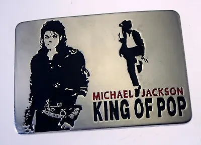 Vintage Michael Jackson King Of Pop Chrome Belt Buckle • $19.99