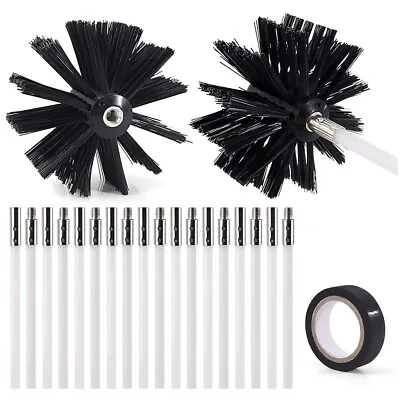 21Pcs Duct Brush Cleaning Kit Dryer Vent Cleaning Brush Lint Remover Drill Tool • $26.79