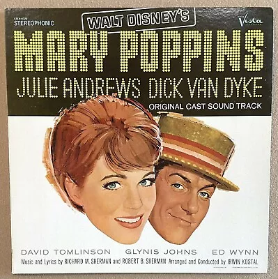 Walt Disney’s Mary Poppins Original Cast Soundtrack Vinyl LP Album 1964 • $5.32