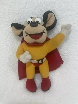 Vintage Terrytoons Viacom 1997 MIGHTY MOUSE Plush Stuffed W/ Red Cape 12” • $15