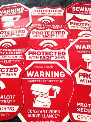 Security Stickers Pack 7 Alarm System & 3  Camera Decals 1 Dog Decal See Store • $6