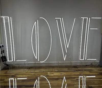 Large Big Giant Light Up Neon Glass Effect 4ft Marquee Wedding Love Letters Hire • £750