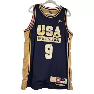 Vintage Nike XL 1992 NBA Dream Team USA Michael Jordan Basketball Jersey #9  • $160