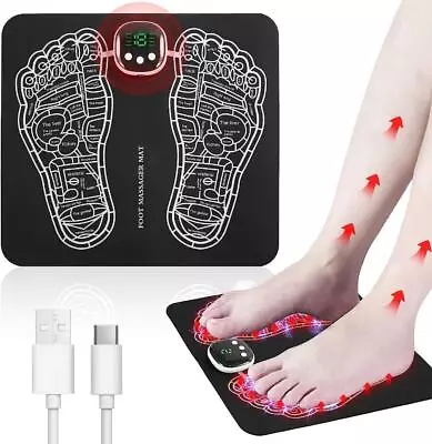 EMS Foot Massager Mat–Foot Stimulator Massager Pad Rechargeable Wireless • $17.85