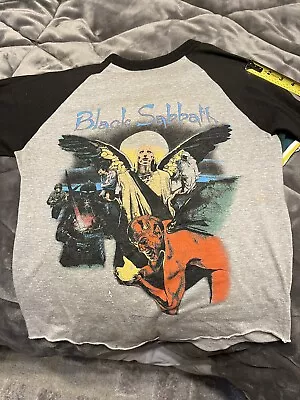 Vintage 1983 Original BLACK SABBATH Born Again Rock Concert T Shirt Distressed • $199.99