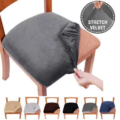 £4.15 • Buy Stretch Velvet Cushion Chair Seat Covers Removable Slipcovers Washable Protector