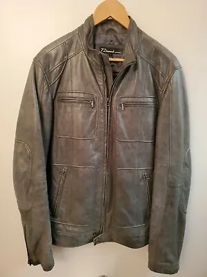 7 Diamonds Genuine Leather Jacket Army Green • $90