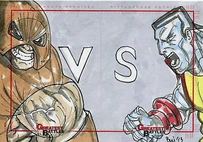 Marvel Greatest Battles Panel Sketch Card By Thanh Bui Juggernaut & Colossus • $93.33