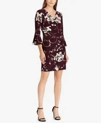 $125 Ralph Lauren Womens Floral Half Sleeve Dress A279 • $20.99