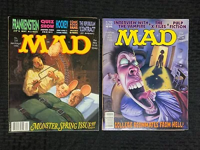 1995 MAD MAGAZINE #334 & 335 FN+/FVF Alfred E Neuman / Monster Issue LOT Of 2 • $15.25