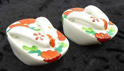 Geisha Sandals Shoes Flip Flop Flowers Salt Pepper Shaker Set • £17.37