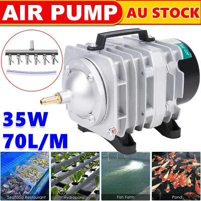 Oxygen Air Pump Efficient For Aquarium Fish Air Compressor 70L/M Electromagnetic • $49.95