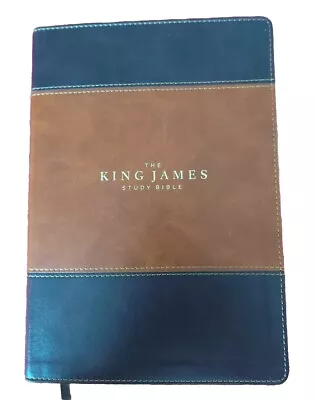 The King James Study Bible Imitation Leather Brown/Burgundy FullColor Edition LN • $52.57