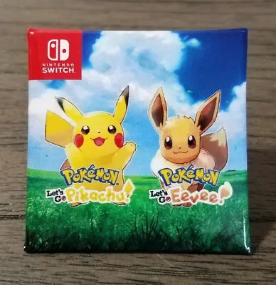 Pokemon Let's Go Eevee Pikachu Exclusive Pin Switch Promo - Nintendo Club 2018 • $1
