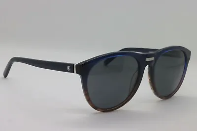 New Mont Blanc Mb 506s 92a Blue Brown Fade Authentic Frames Sunglasses 58-19 • $250