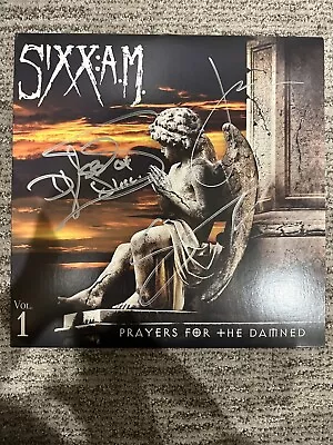 SIXX: A.M.  PRAYERS FOR THE DAMNED Fully Signed Clear Vinyl Album  Motley Crue. • $59