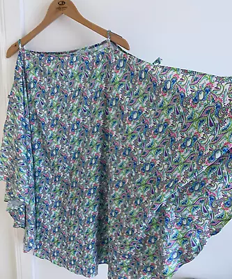 Desert Poppy Plus Size Kaftan Blue / Green Paisley Design - One Size As New • $15