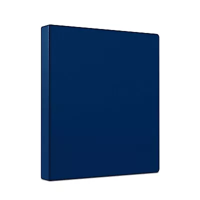 Staples Simply 1-Inch Round 3-Ring Non-View Binder Navy (26646) 1337691 • $9.51