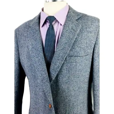 $54.95 • Buy 44L Unbranded USA Mens Vintage Wool Tweed 2 Button Blazer Sport Coat Jacket