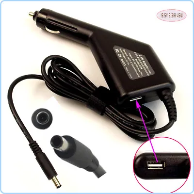 Notebook DC Power Adapter Car Charger +USB For Dell Inspiron 14 5000 5455 5458  • $35.98