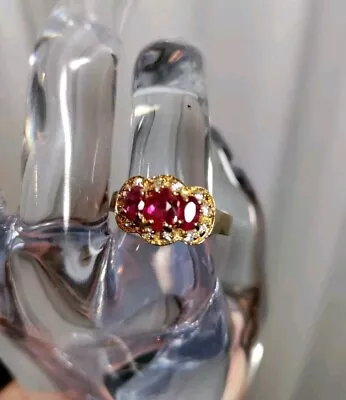 Hollywood Collection Vivien Leigh Ring Gold / Sterling  Ruby  Size 9 • $42