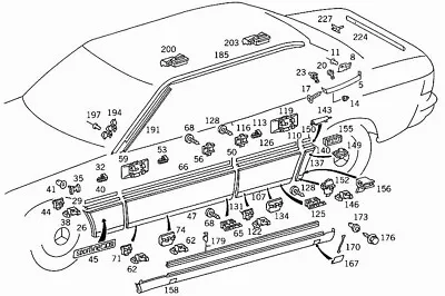 OEM Mercedes Benz New Genuine Rear Fender Trim Moulding Panel Upper Clip - W124 • $4.95