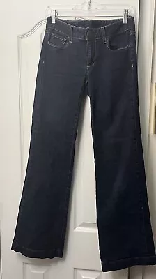 J.crew Womens Denim Jeans Size 0 Dark Wash Wide Bottom/boot Cut Used Lightly • $7.78