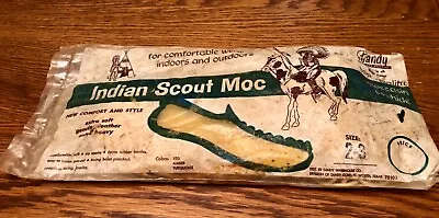 Vintage Tandy Indian Scout Moc Moccasin Shoe SZ 2-3 Suede Leather DIY Slipper • $20