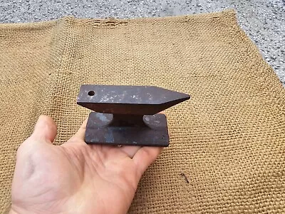 Curious Small Mini Vintage Iron Anvil Antique • $39