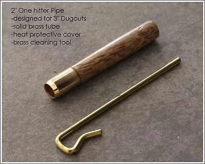 2  Brass One Hitter With Flat Tip-Quality Pipe Designed For 3  Dugouts-MANGO • $10