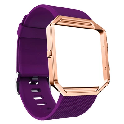 $21.66 • Buy Silicon Bracelet Watch Band Wrist Strap With Metal Frame For Fitbit Blaze PP