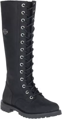 Womens Harley Davidson Lornell 14  High Leg Side Zip Biker Boots Sizes 3.5 To 8 • $76.57