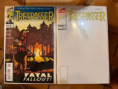 TRESPASSER #1 Optioned For Film! Alterna CVR A + Blank CVR LOW PRINT HTF RARE • $24.99