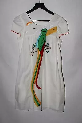 Vava By Joy Han Tunic Dress Parrot Embroidery Short Sleeve Size S • $26.79