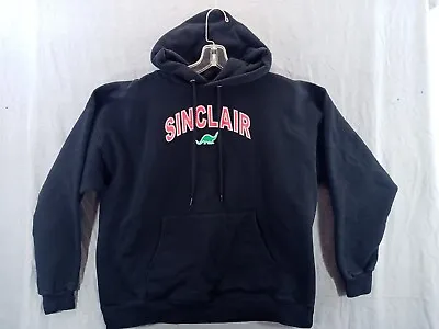 Sinclair Dino Hoodie Men Large Black Jacket Fleece Sweatshirt Refinery Wyoming • $63.97