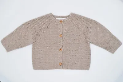 Zara Baby's Size 1-3 Months Tan Taupe Sweater Cardigan • $10