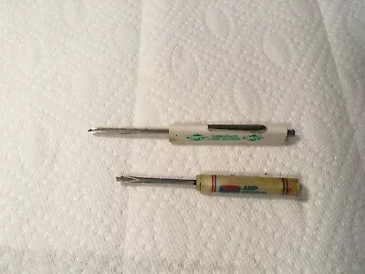 2 Vintage Small Advertisement Screwdrivers AMP Industries • $10