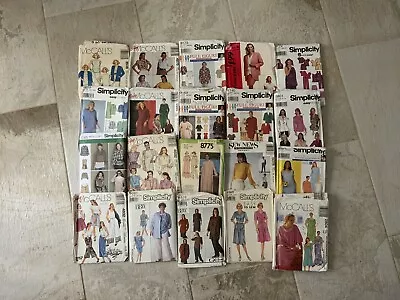 Lot Of 20 Vintage Simplicity Butterick McCall's Sewing Pattern Sz 18-24 Cut • $16.99