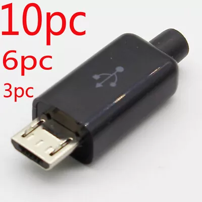 DIY Micro USB Male 5pin Assembly Connector Plug Wire Cable Adapter Socket Jack • $1.99