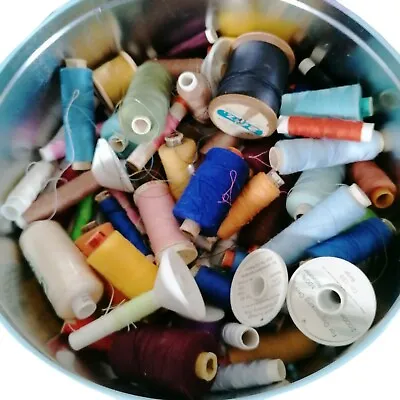 Mixed Bundle Small Thread Reels Mixed Colours Sewing Cotton Yarn Overlocker • £10