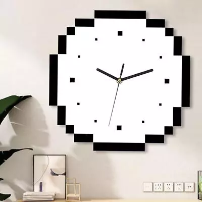 12  Round Mosaic  Clock No Ticking Home Office School Decorative • $21.85