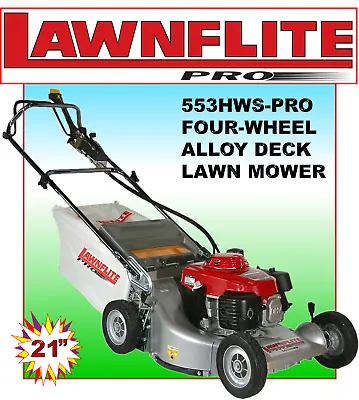 Lawnflite Pro 553HWSPRO 21  Self-Propelled Alloy Deck Lawn Mower Honda Lawnmower • £1259.95