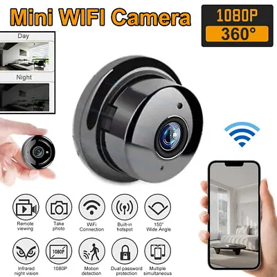 1PCS HD 720P Mini Spy Wifi Camera Hidden Home Security Night Vision Motion Cam • £12.89