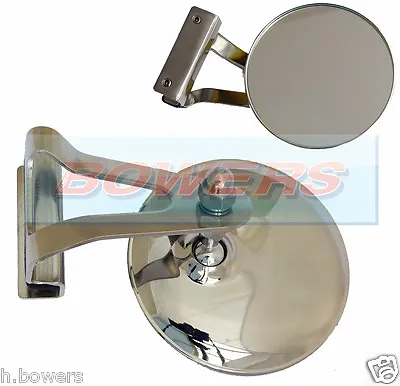 Classic Mini 3  Clip On Clamp On Stainless Steel Overtaking Peep Mirror RH • $34.10