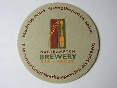 Beer Pub Coaster ~ NORTHAMPTON Brewery Bar & Grill ~ MASSACHUSETTS; Est 1987 • £11.64
