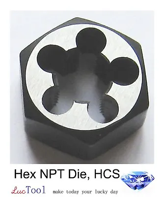 3/8-18 NPT Hex Pipe Die 1-3/16” Hex OD High Carbon Steel For Taper Thread Repair • $12.90