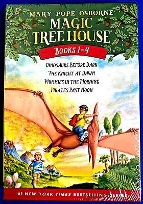 MAGIC TREE HOUSE VOL 1-4 BOX SET MARY POPE OSBORNE MIP Dinosaurs Pirates Mummies • $14.98