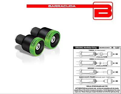 BARRACUDA B-LUX ERGAL BALANCE SHEET COUNTERWEIGHTS GREEN For ALL MASH MOTORCYCLES ITALY • £41.03