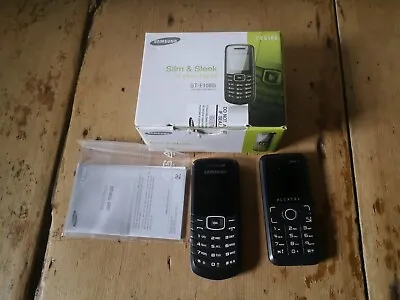 Retro Mobile Phone Bundle Samsung E1080i Black & Alcatel Both UNTESTED Recently • £6.99