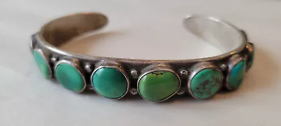 Native American Turquoise & Silver Bracelet • $15
